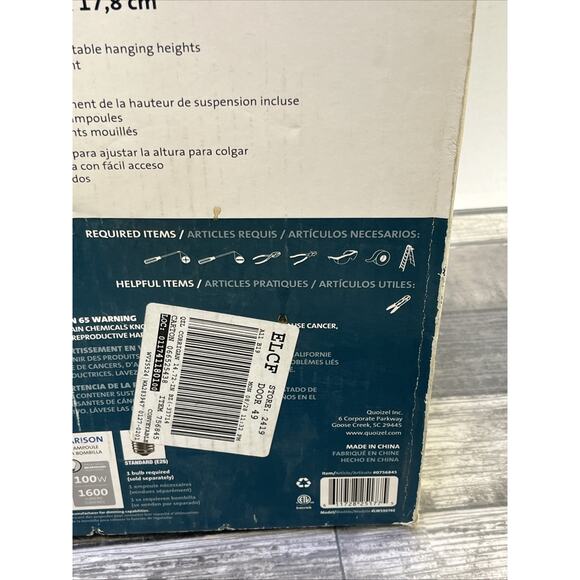 New Quoizel Lighting Corrigan Hanging Lantern Bronze Finish, Scavo Glass 0756845 - Picture 7 of 11